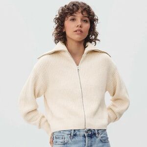 Everlane organic cotton knit cardigan xs